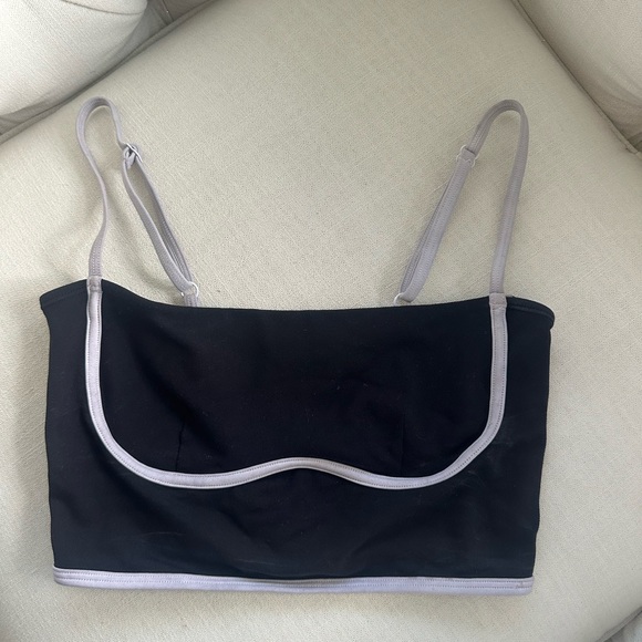 ALO Airbrush Streamlined Bra Tank Black - Picture 1 of 6